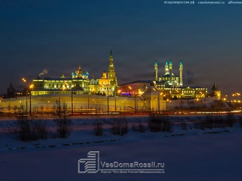 Kazan. Казанский кремль зимним вечером.