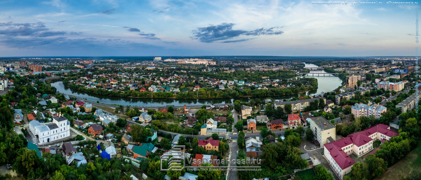 Пенза. На панораме река Мойка в Пензе и остров Пески 